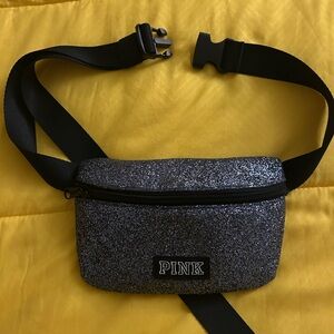 PINK Victoria's Secret Navy Glitter Belt Bag